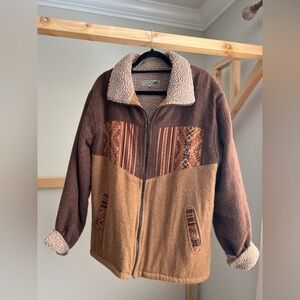 Peruvian Link Alpaca Connection Men's Jacket with Patterned Design